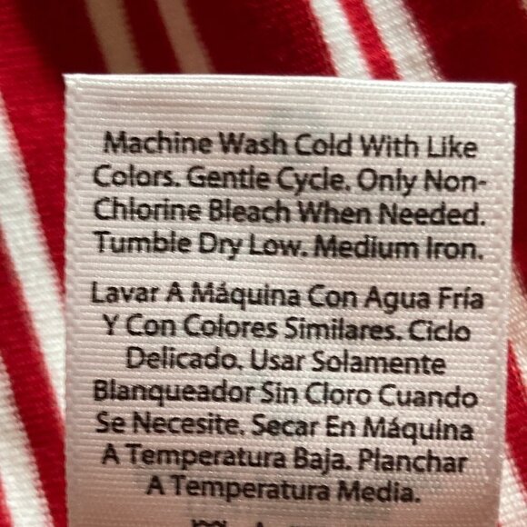 Time and Tru NWT SZ M  (8-10) red & white stripe tank dress comfy - Picture 10 of 10